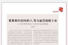 辛湘理：紧紧抓住时间窗口，努力赢得战略主动——学习贯彻党的二十届四中全会精神①