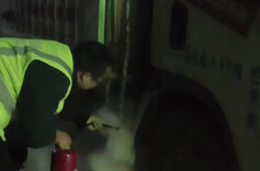 货车错搭电池正负极引发自燃，怀化高速2分钟救援化险为夷