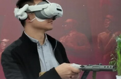 戴上VR，端起“钢枪”，湖南旅博会现场开启沉浸式长征路丨打卡旅博会