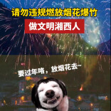 小猫提示：做文明湘西人，请勿违规燃放烟花爆竹