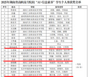 湖南交通职院在2025年湖南省高职高专院校“AI+信息素养”大赛中喜获佳绩