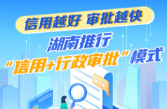 信用越好 审批越快 湖南推行“信用+行政审批”模式