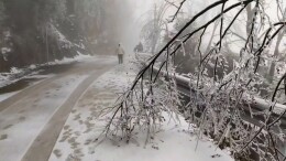 绥宁牛坡头雪雾染峰峦 雾凇雪景醉游人