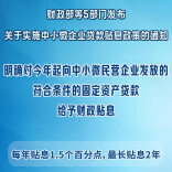 事关贷款贴息、民间投资贷款担保等 一揽子政策公布