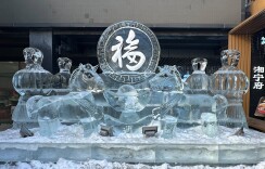 马年主题冰雕展、110米超长冰滑梯……市民家门口赏冰玩雪