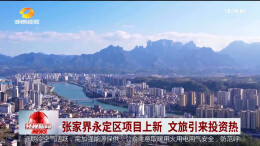 张家界永定区项目上新 文旅引来投资热