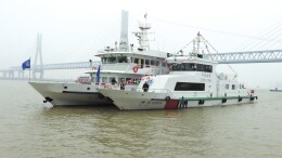 全省首艘纯电动水上执法公务艇投用