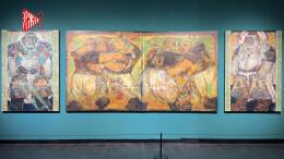 草原主题油画展在长沙李自健美术馆开展