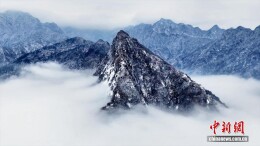 陕西西安：雾凇云海扮靓秦岭