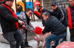 杀年猪、打糍粑、背年货……花垣十八洞村苗年活动“土”味足年味浓