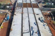 长沙晚报丨劳动东路三标段长株跨线桥主体贯通