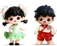 第六届省旅发大会吉祥物“阿莲” “潭宝” 亮相！