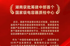 湖南获批筹建中部首个国家级电容器质检中心