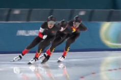 中国队夺得米兰冬奥会速度滑冰男子团体追逐铜牌