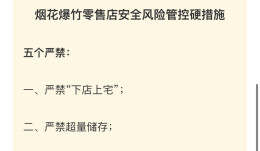 烟花爆竹零售店安全风险管控硬措施