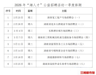 8场公益招聘会！2026年 “湘人才”一季度春招排期发布