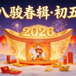 八骏春辑・初五｜金驹开道，纳珍聚宝！今日破五开财门，马到成功迎财神
