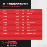 WTT新加坡大满贯正赛今日开打 国乒8人出战 赛程公布