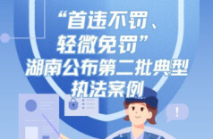 不罚不是“放任”！湖南发布第二批“首违不罚”典型案例，执法温度与力度这样平衡