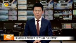 湖南卫视新闻联播丨重点项目“马”力全开 坚守一线奋战新春