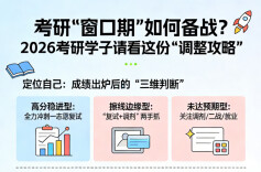 考研“窗口期”如何备战？2026考研学子请看这份“调整攻略”