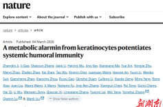 你的皮肤会“报警”！湘雅二医院联合清华在《自然》发文揭示红斑狼疮免疫治疗关键开关