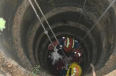 女子被深井“吞没”，消防紧急救援