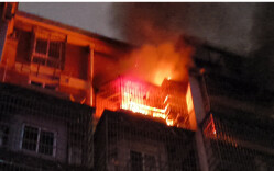 夜间居民楼起火，13岁女孩“哐、哐”几声机智逃生！