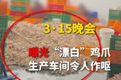 “3·15”晚会丨曝光漂白鸡爪，生产车间令人作呕
