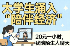 20元一小时，我陪陌生人聊天：大学生涌入“陪伴经济”