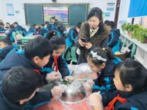 南县实验学校：田间课堂悟劳作 春日蒿香育童心