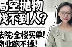 高空抛物找不到人？法院：全楼买单，物业也跑不掉！︱生活有说“法”·金燕之谈