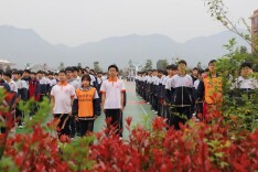 阳光体育展风采 活力湘北向未来——湘北职专举行高一年级大课间比赛