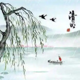     春潮听雨