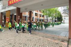 湘西州溶江小学开展春季应急疏散演练