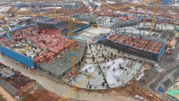 长沙奥体中心全面冲出“正负零”  进入地上主体施工阶段