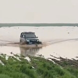 网友视频举报，一男子驾车闯东洞庭湖湿地“越野”，罚！