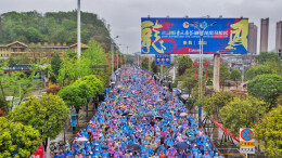 跨省奔跑 2026湘鄂龙凤马拉松鸣枪开跑