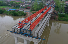 辰水二桥施工正酣