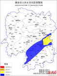 山洪灾害预警，株洲、湘潭、衡阳、郴州、永州等地要注意