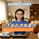 凭一段录音就想继承百万遗产？错！合法录音遗嘱要满足这3个条件！︱生活有说“法”·金燕之谈