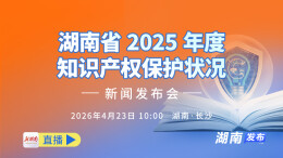 视频直播丨湖南省2025年度知识产权保护状况新闻发布会