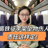 头顶悬“炸弹”？高铁行李架坠物伤人，责任这样定！︱生活有说“法”·金燕之谈
