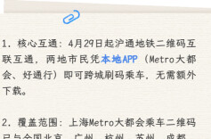 已覆盖22城！上海、南通地铁乘车二维码互联互通