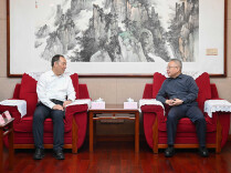 沈晓明与天津大学党委书记杨贤金一行会谈