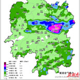 长株潭成暴雨中心，湘江下游支流发生明显洪水过程