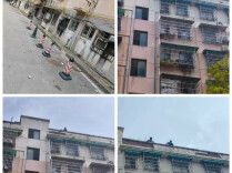 社区物业联动筑牢安全墙 三湘小区外墙隐患及时排除 