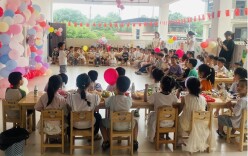 东安县城南幼儿园开展庆“六一”茶话会