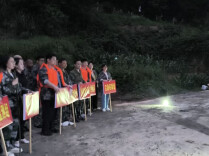 武冈市司马冲镇在石板塘水库开展防汛应急演练