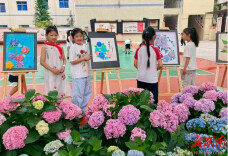 何家坳小学庆六一家长开放日暨绣球种植劳动项目学期成果展